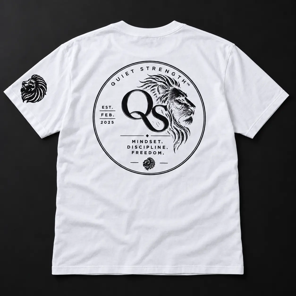 Back of Duality White Signature Tee